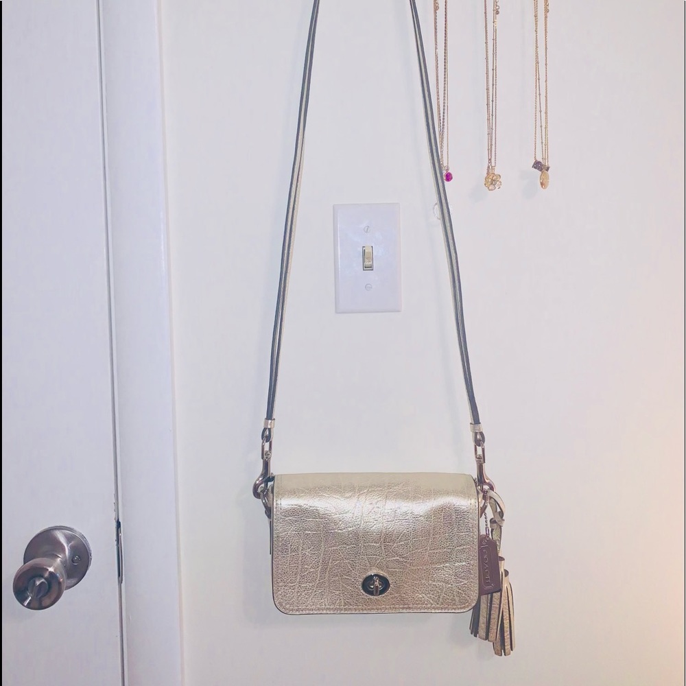 Silver Coach Crossbody Purse